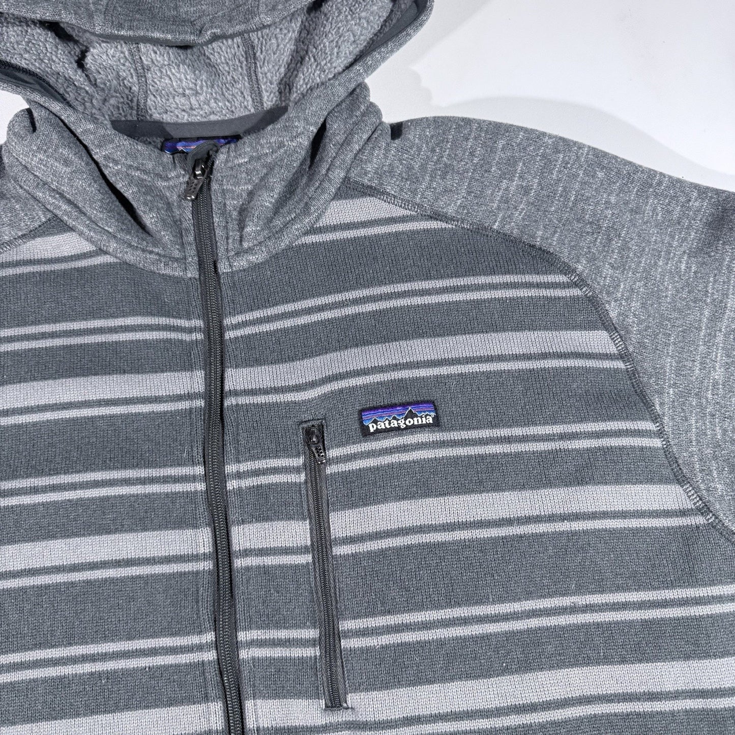 Patagonia Men's Better Sweater Fleece Full Zip Hoody Striped Jacket 2XL