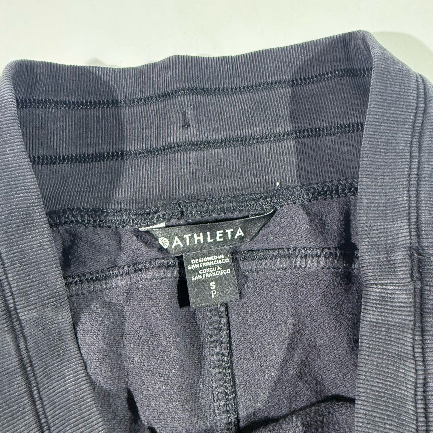 Athleta Venice Jogger Sweatpants Women’s Small Black Cotton Blend Drawstring