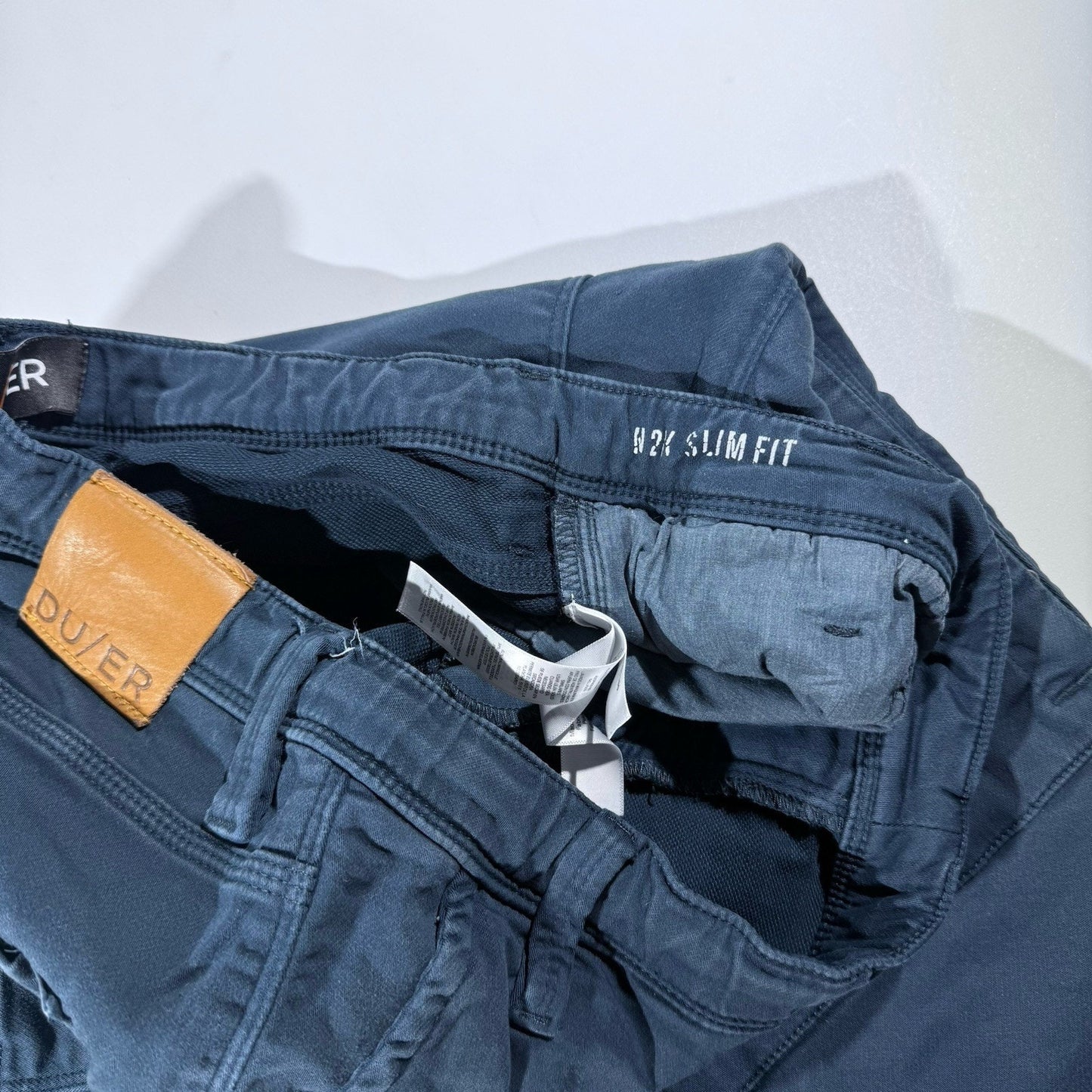 DU/ER DUER 31x29 No Sweat Jogger Pants Ink Blue N2X Slim Fit Outdoor Hike Bike