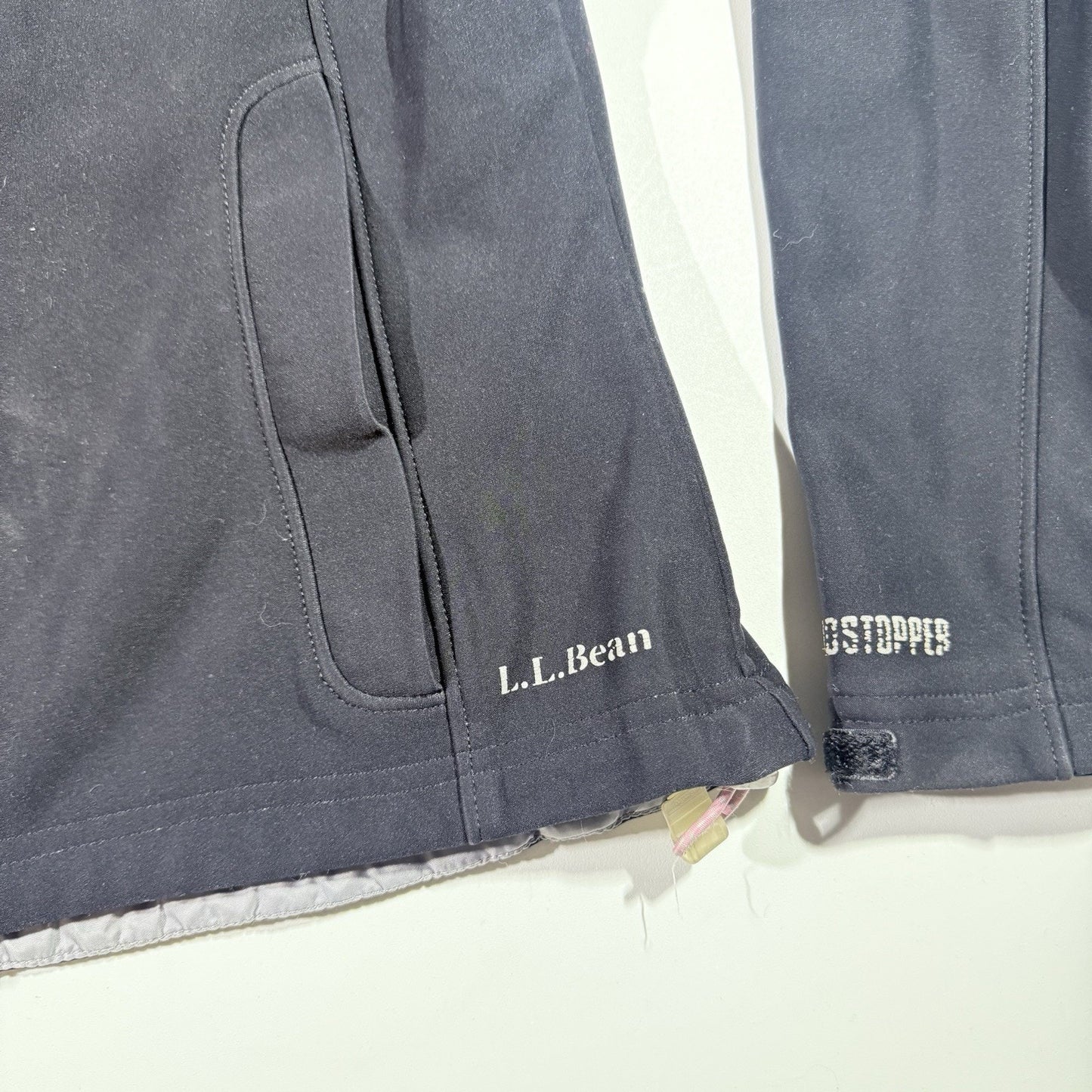 L.L. Bean Women’s Small Softshell Jacket Black Windstopper Gore Windproof S