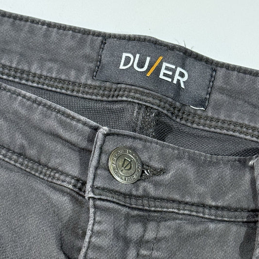 DUER Pants Mens 36x30 Gray N2X Slim Fit No Sweat Stretch Performance Chino