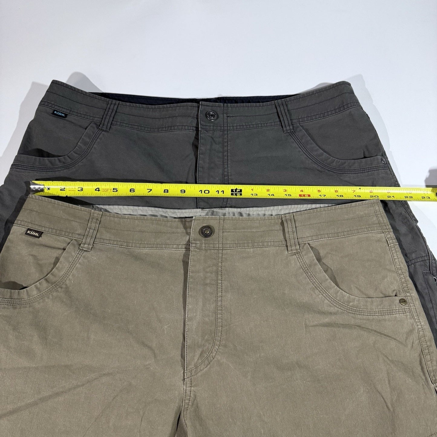 KUHL Men’s Radikl Shorts Lot 2 Pair Size 40 Khaki & Dark Gray Hiking Outdoor