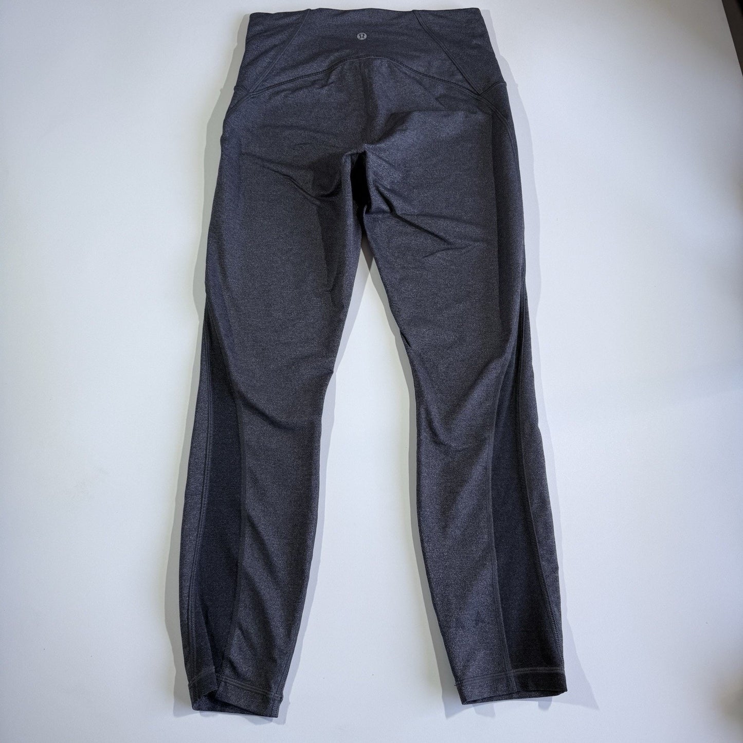Lululemon High Rise Wunder Under Line Up GRAY Pant Women's Size 8