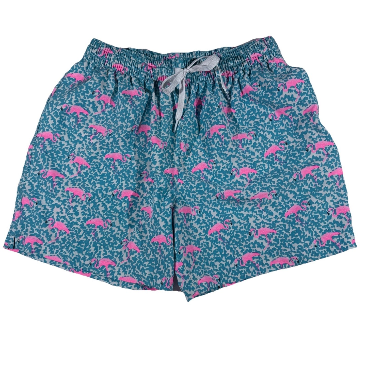 Chubbies Flamingo Camo Swim Trunks Men’s Medium 4” Inseam Quick Dry Shorts