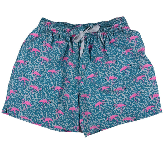 Chubbies Flamingo Camo Swim Trunks Men’s Medium 4” Inseam Quick Dry Shorts