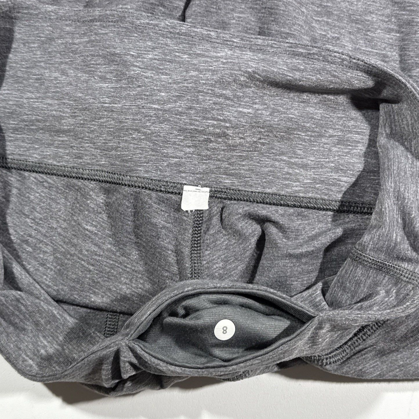 Lululemon Womens Gray Elastic Waist Pull-On Skinny Leg Ankle Leggings Size 8