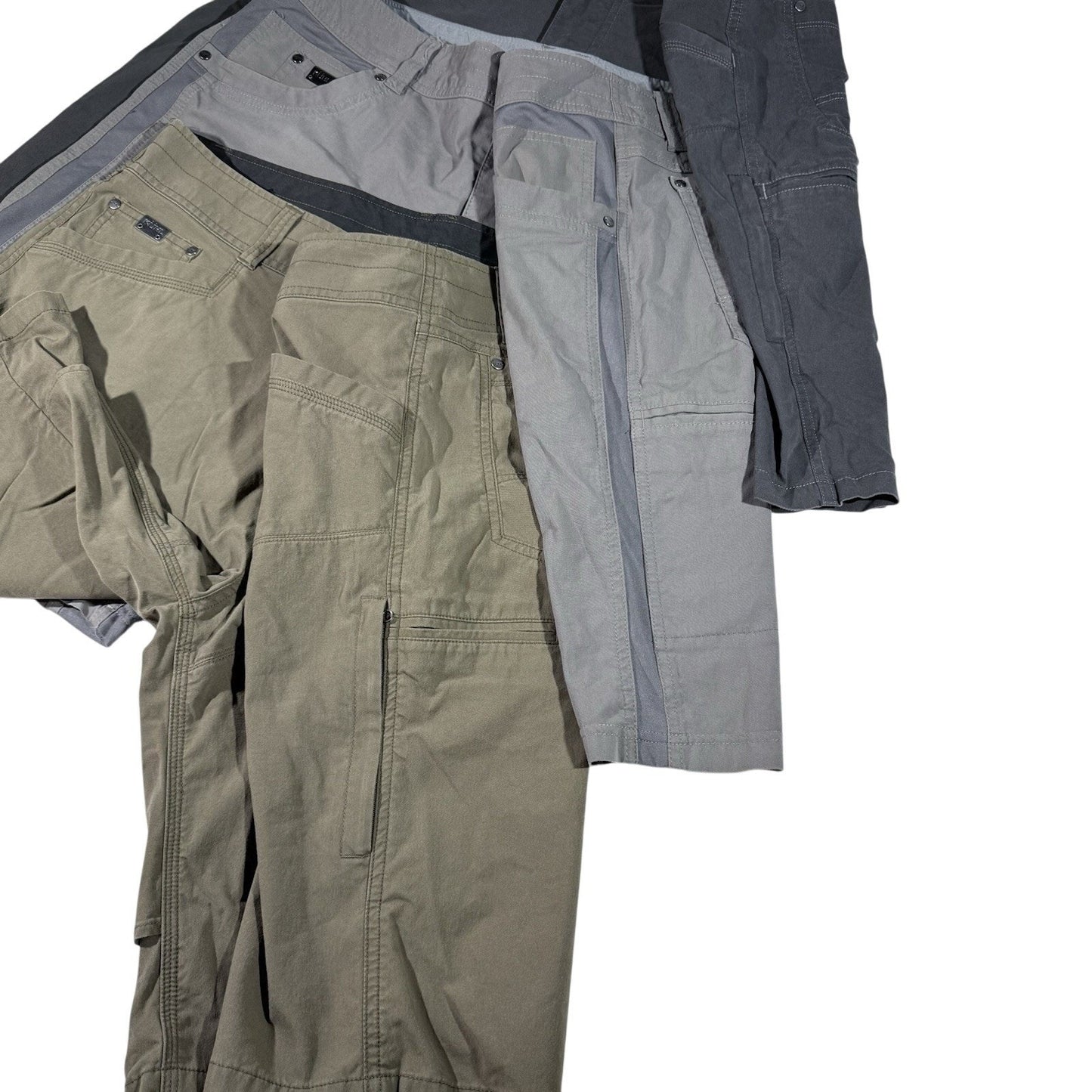 KUHL Men’s Shorts Lot 3 Pair Size 40 Radikl Khaki Gray Dark Gray Outdoor Hiking