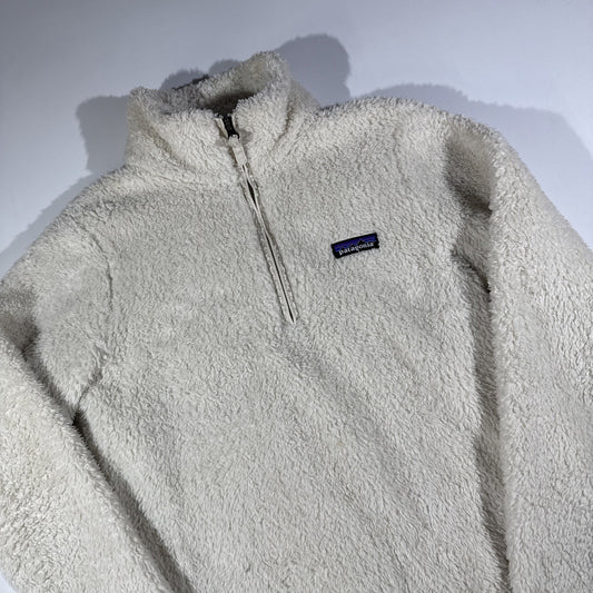 Patagonia Los Gatos Women Size Small White Fleece 1/4 Zip Pullover STY25235FA19