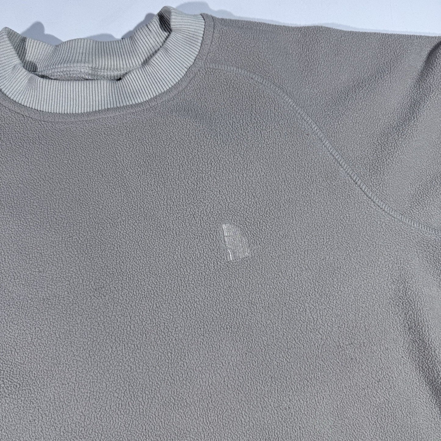 The North Face Women’s Large Fleece Pullover Beige Cream Crewneck Sweater Soft