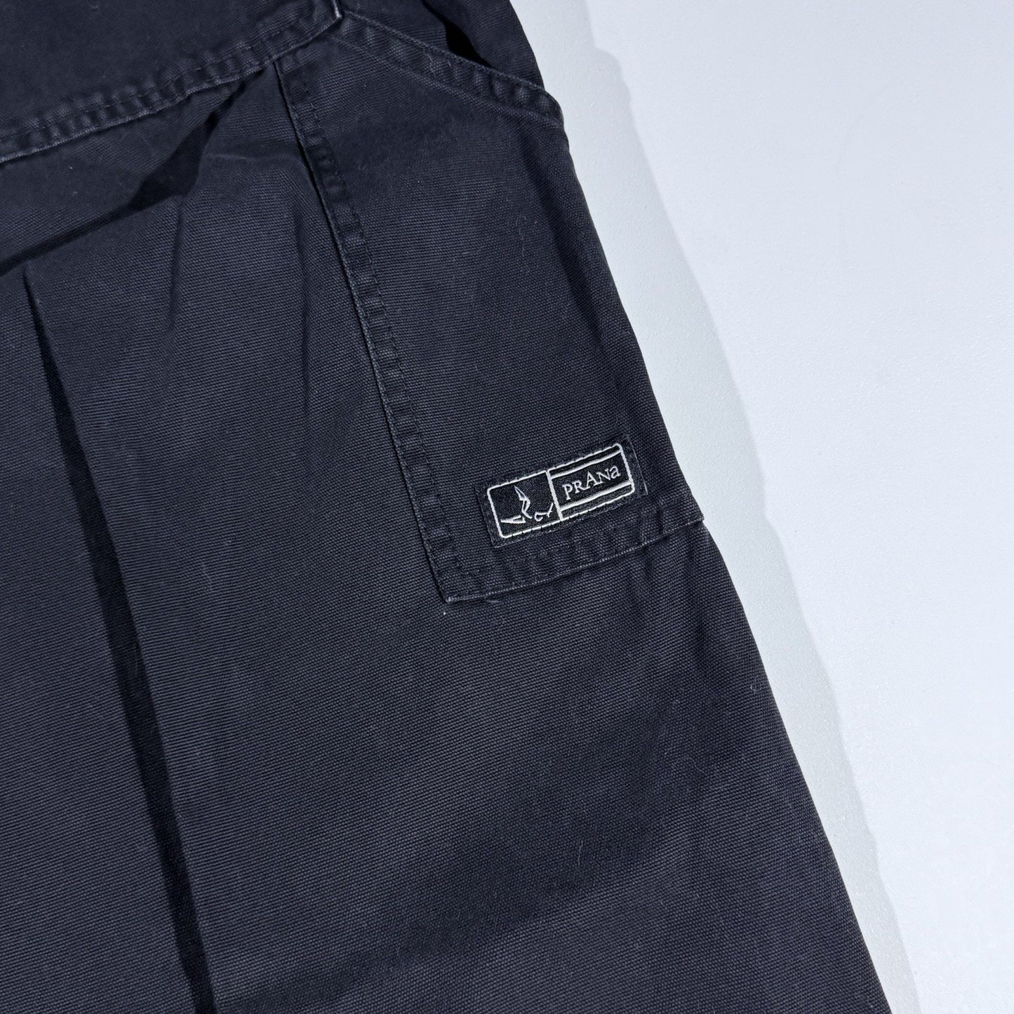 Vintage prAna Men's Black Canvas Pants Cotton Hiking Made in USA Size XL