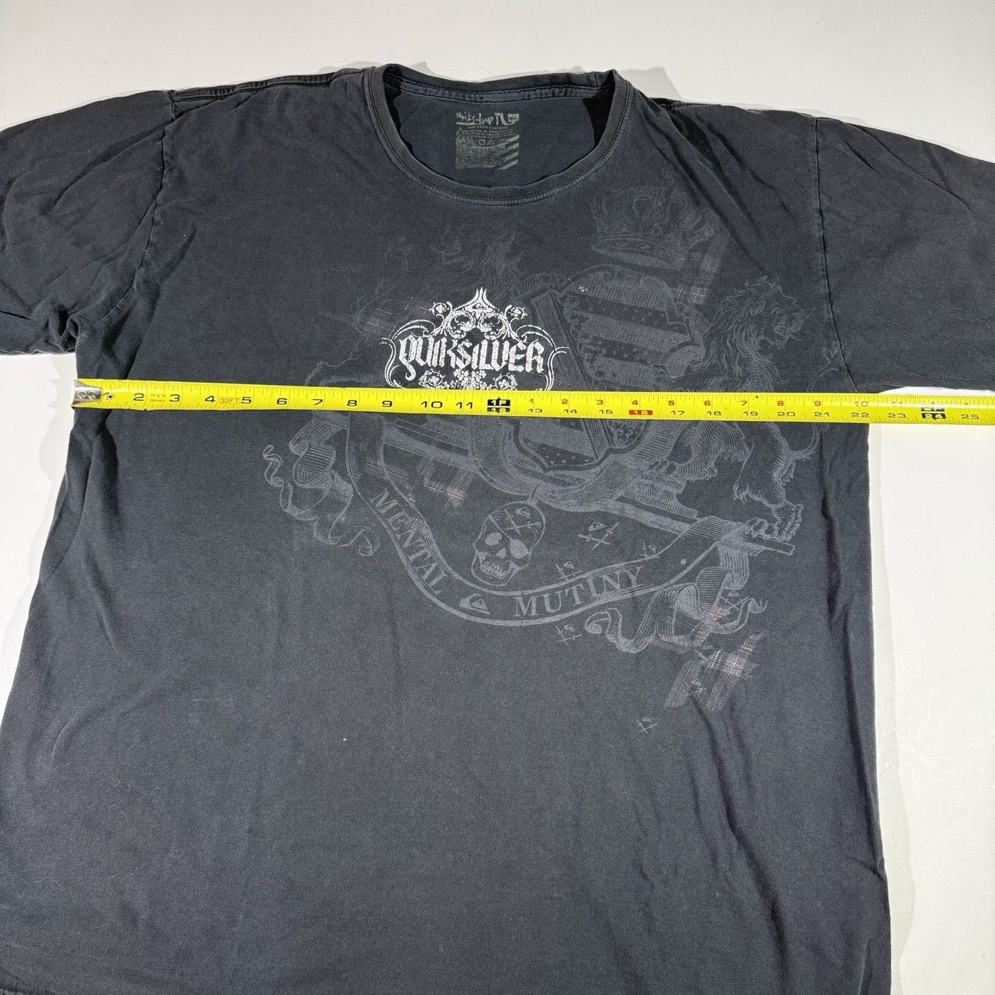 Vintage Y2K Quicksilver Spellout Shirt Size XLarge Black Skate Surf VTG