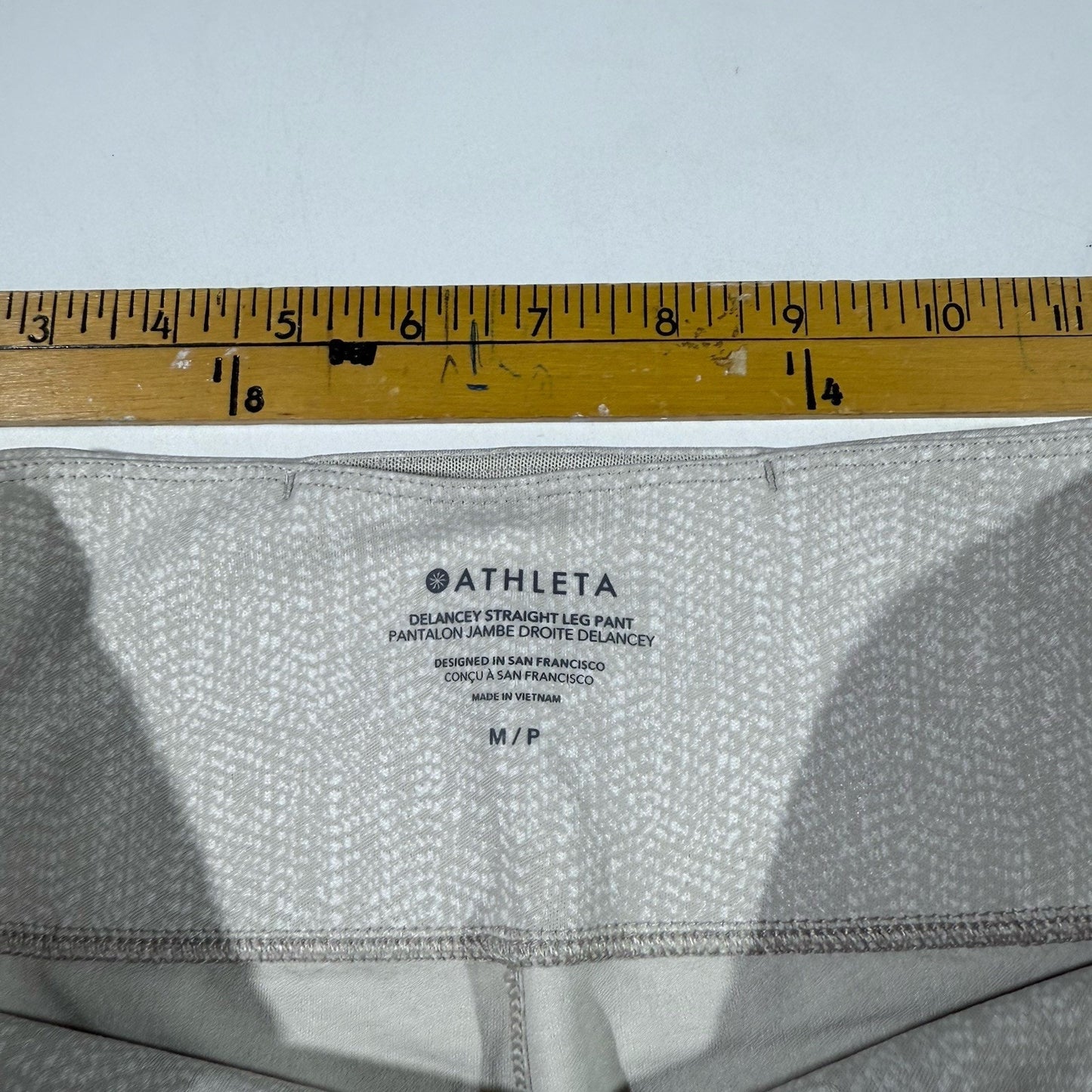 Athleta Pants Womens Medium Delancey Herringbone Flare High Rise Pockets Yoga