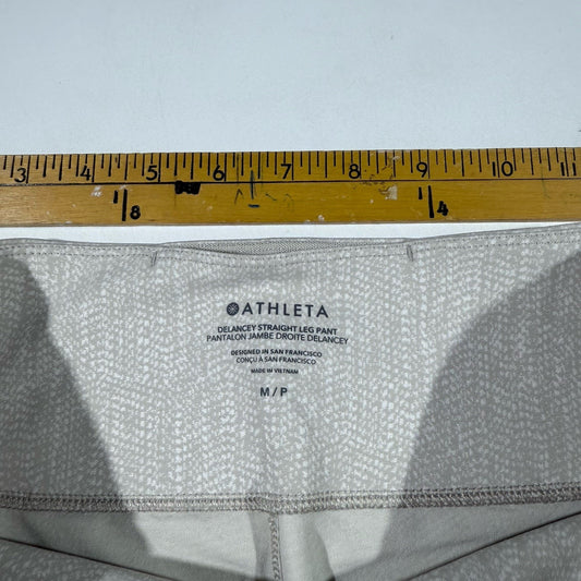 Athleta Pants Womens Medium Delancey Herringbone Flare High Rise Pockets Yoga