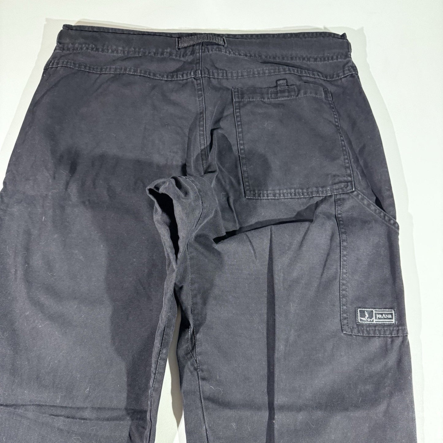 Vintage prAna Men's Black Canvas Pants Cotton Hiking Made in USA Size XL