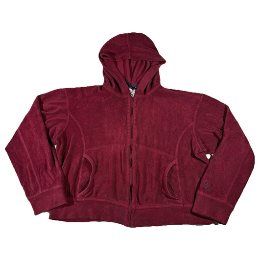 Patagonia Rhythm Fleece Hoodie Womens Medium Red Full Zip Jacket Sweater