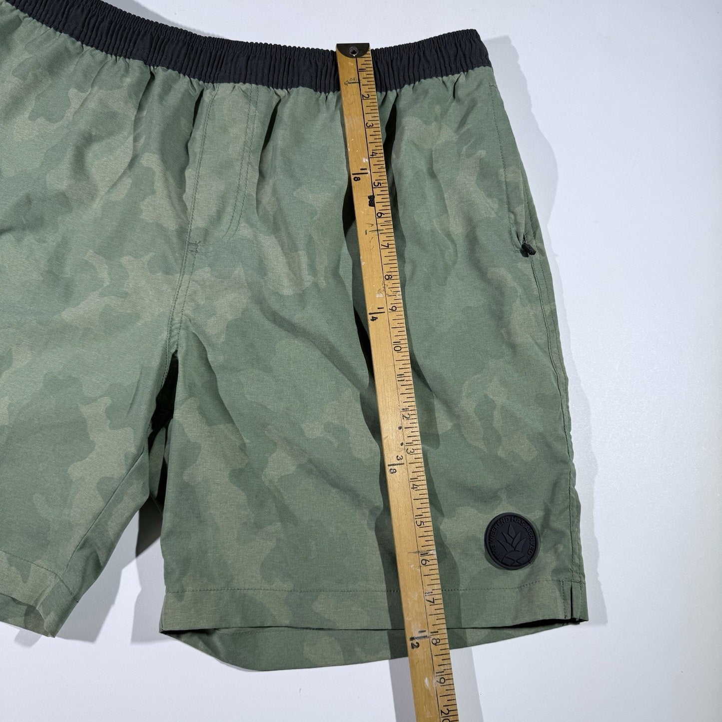 Chubbies Shorts Green Tiger Camo 7" Inseam Drawstring Hybrid Stretch Men’s XL