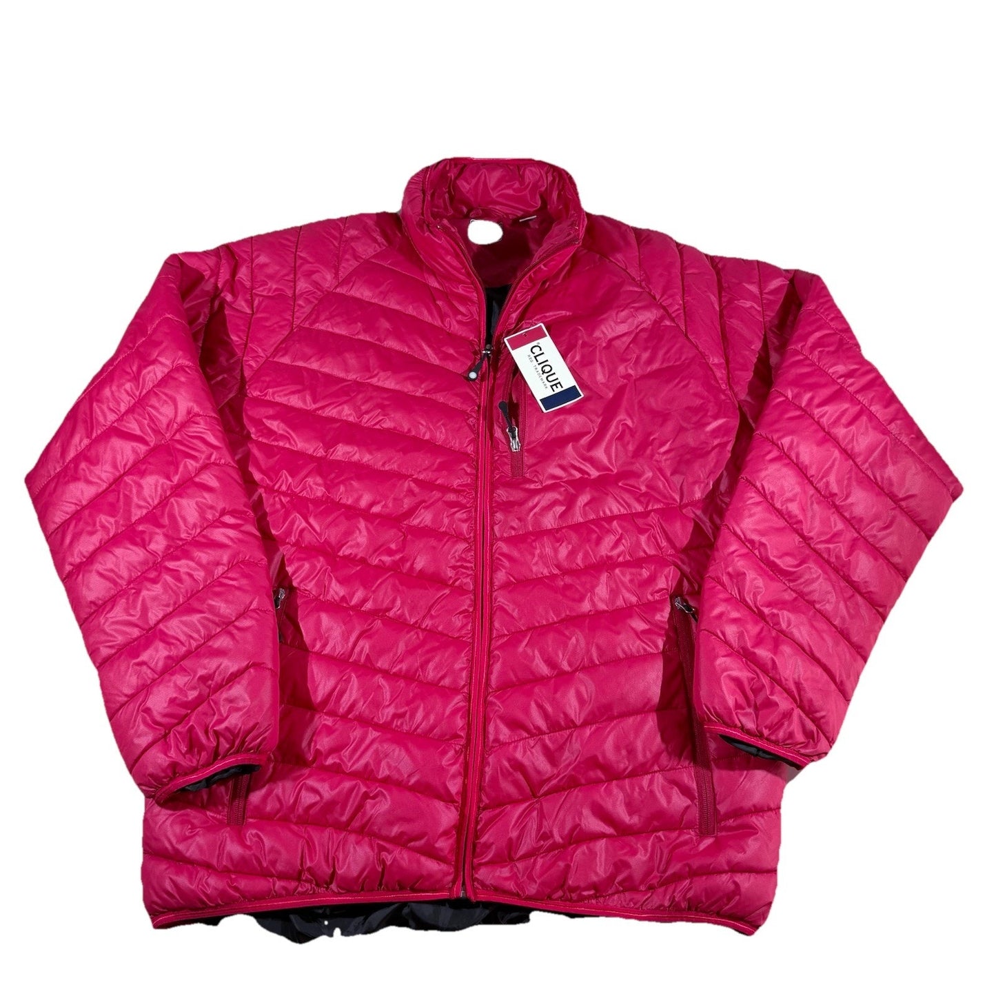 CLIQUE Mens Red Hooded Puffer Jacket XXXL NEW With Tags