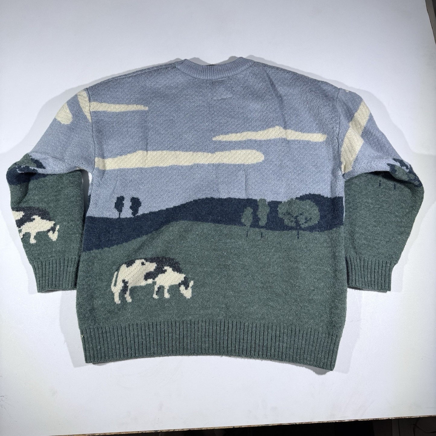 Adam Freak High Street Fashion Cow Pasture Knit Sweater Size Large