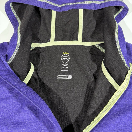 Cabelas Hoodie Jacket Womens Medium XPG 1/2 Zip Up Thumbholes Pocket Outdoor Top