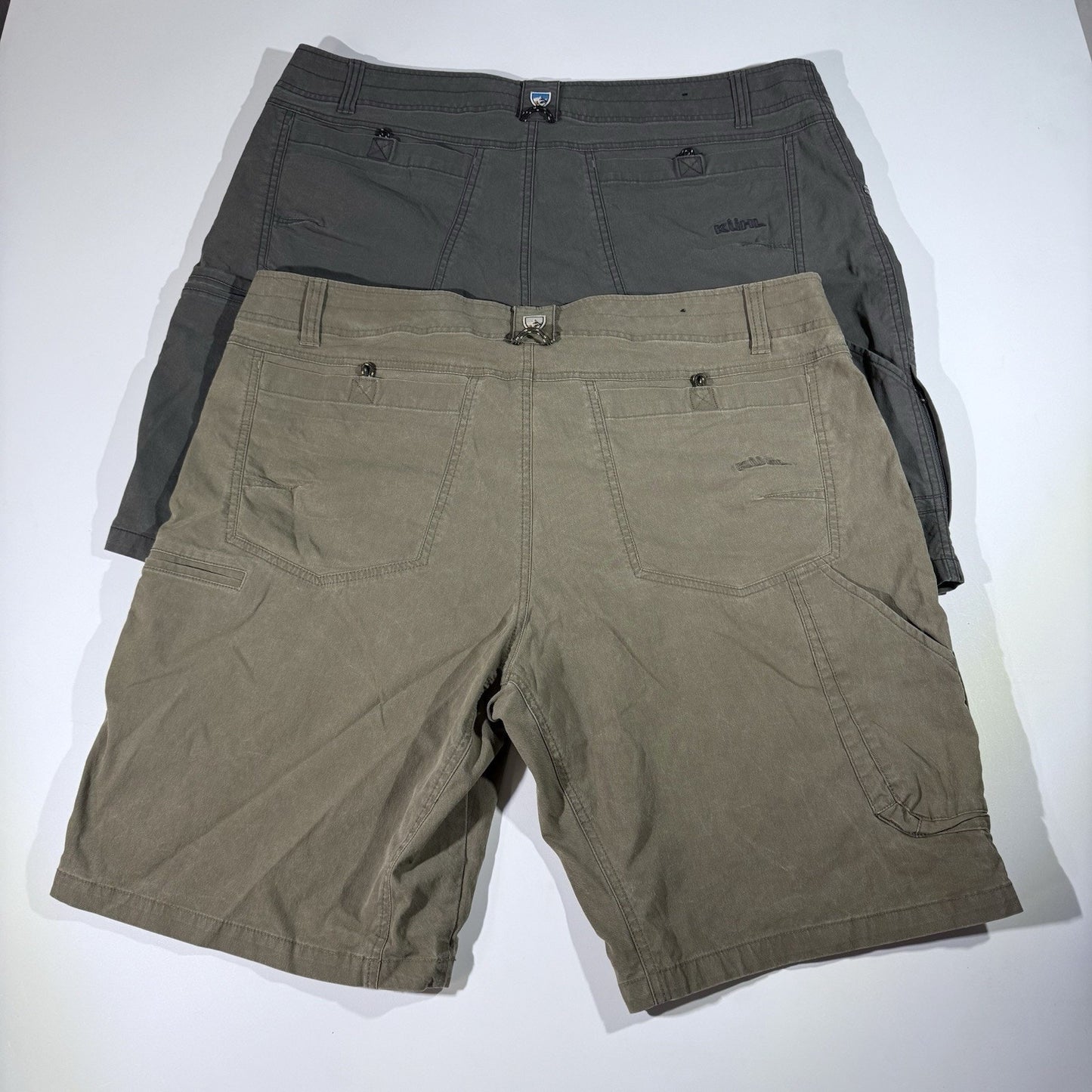 KUHL Men’s Radikl Shorts Lot 2 Pair Size 40 Khaki & Dark Gray Hiking Outdoor
