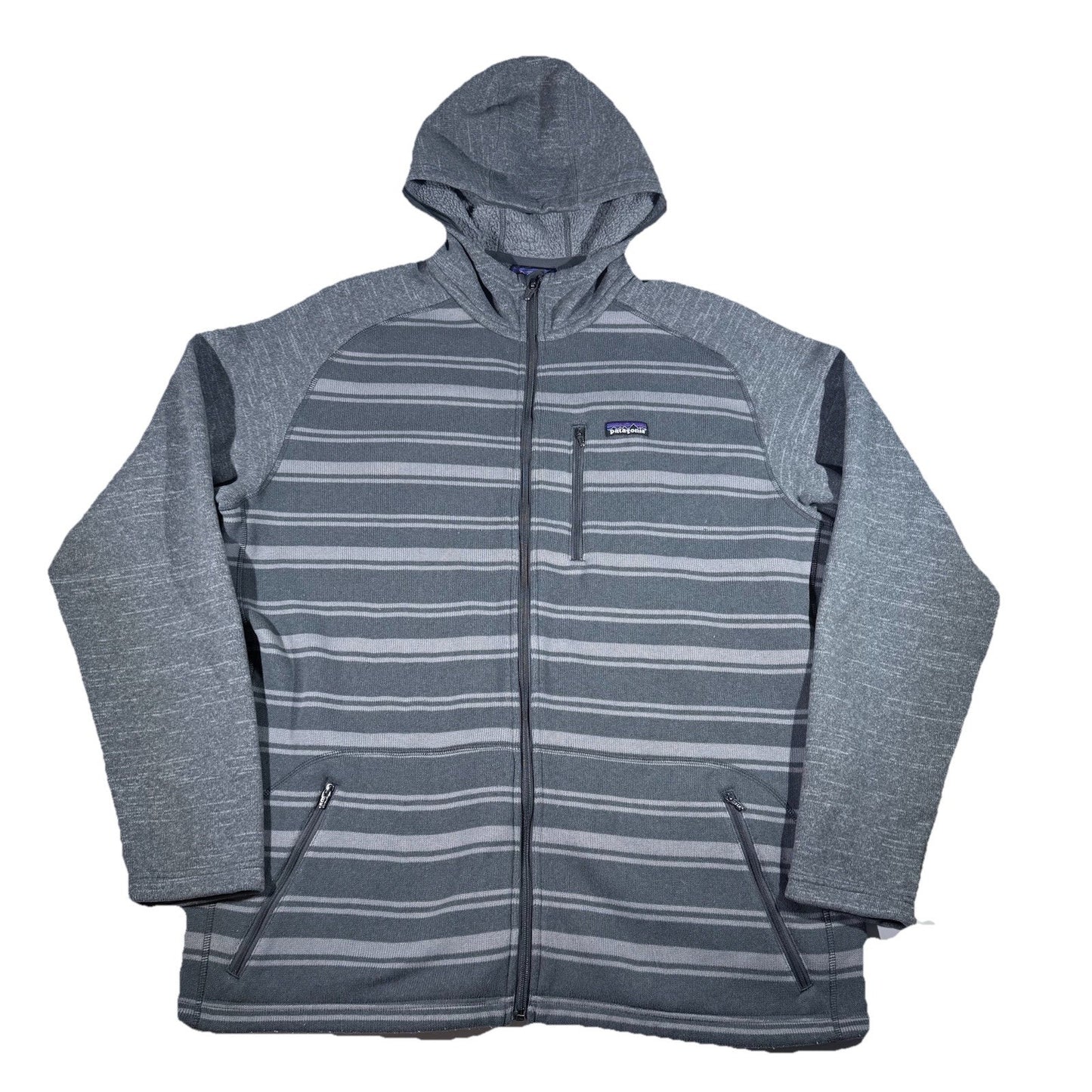 Patagonia Men's Better Sweater Fleece Full Zip Hoody Striped Jacket 2XL