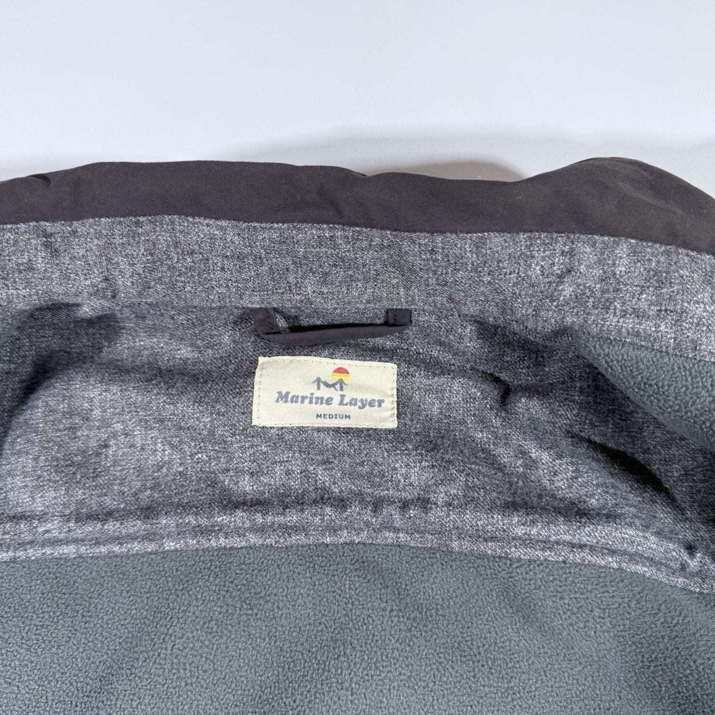 Marine Layer Fleece Lined Men’s Rainier Shacket Jacket Medium Gray