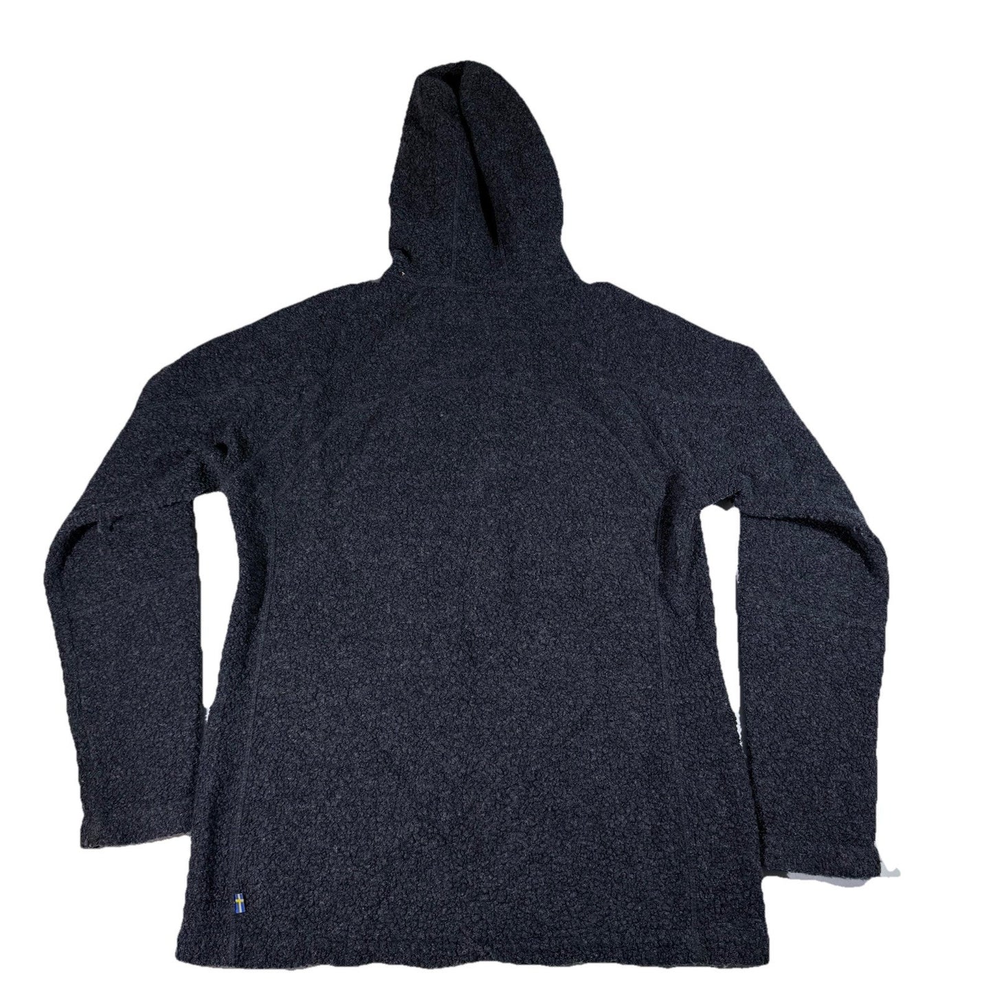 Fjallraven Kaitum Fleece Jacket Women’s Large Green Full Zip Hooded Wool Blend