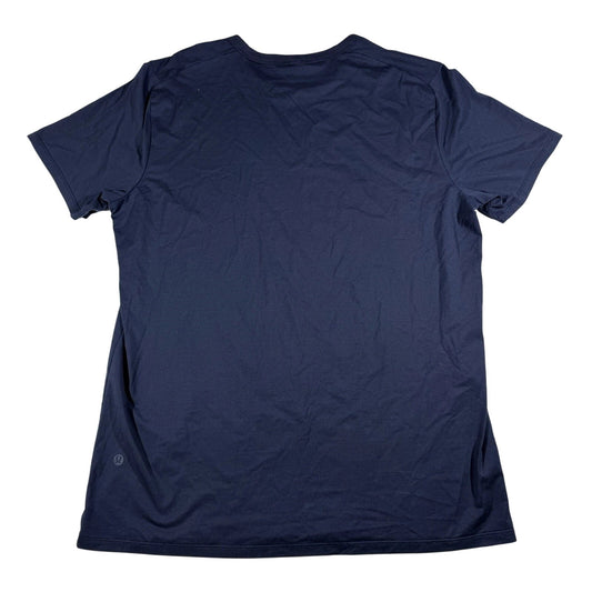 Lululemon Men’s Heathered Navy Crew Neck T-Shirt Short Sleeve Size L 21x28
